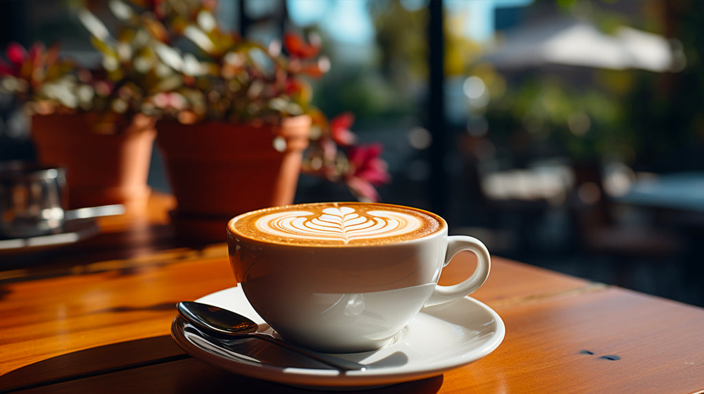 Latte at a coffee shop