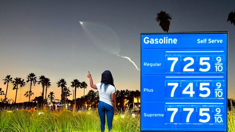 Rocket Launch during increasing gas prices