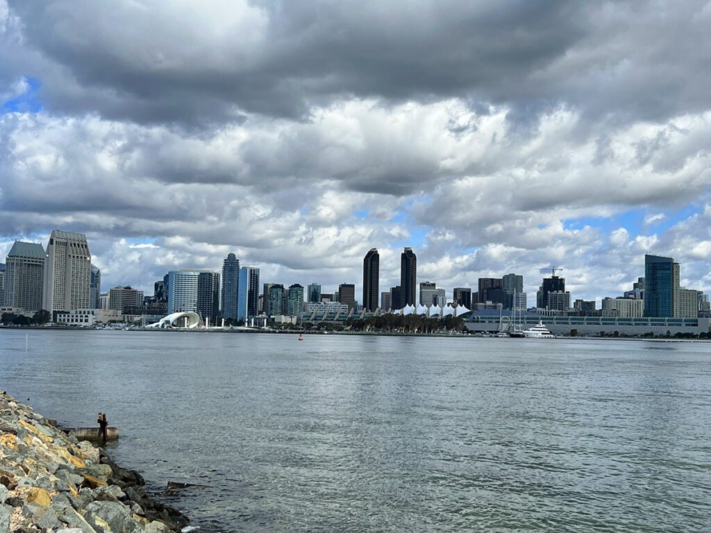 San Diego city skyline and waterfront view