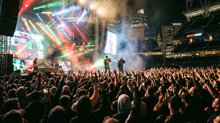 Cypress Hill concert at Petco Park in San Diego at night