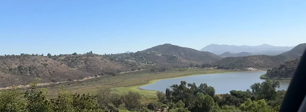 Scenic Del Dios Highway view in San Diego County