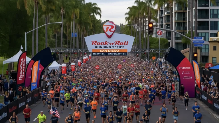 Rock n Roll Marathon runners in San Diego