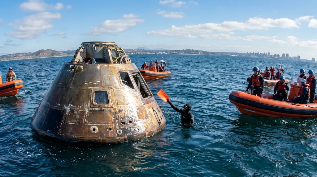 NASA Orion capsule splashes down in Pacific Ocean off San Diego and receives a parking ticket